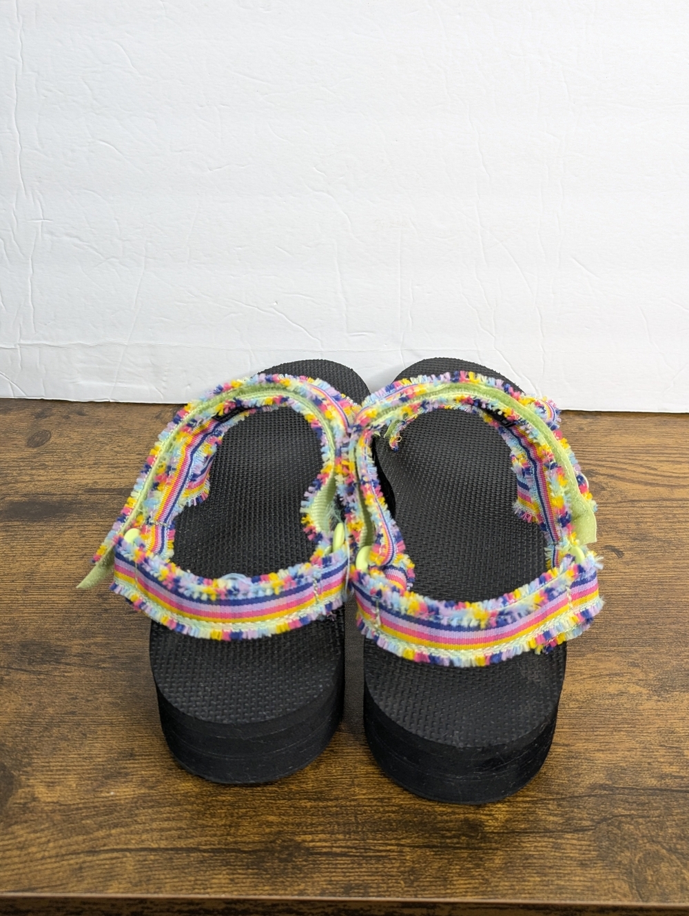 Teva Midform Fray Sandals 11 Frazier Black Plaid Multicolor Platform Sport - Picture 7 of 11